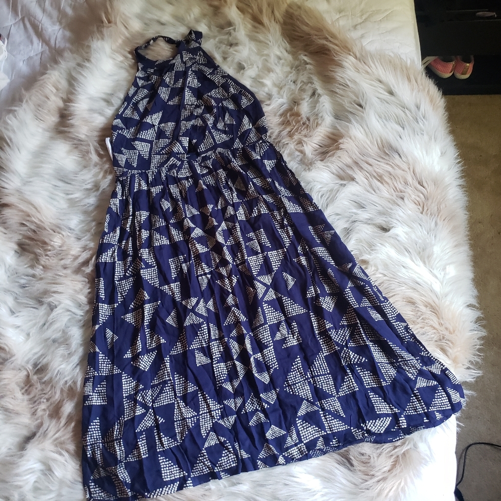 New Sail Print Halter Dress - Picture 2 of 10